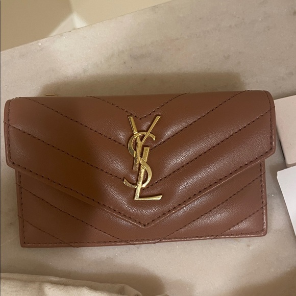 YSL Cassandre Quilted Leather Fragments Card  Holder - Picture 8 of 14